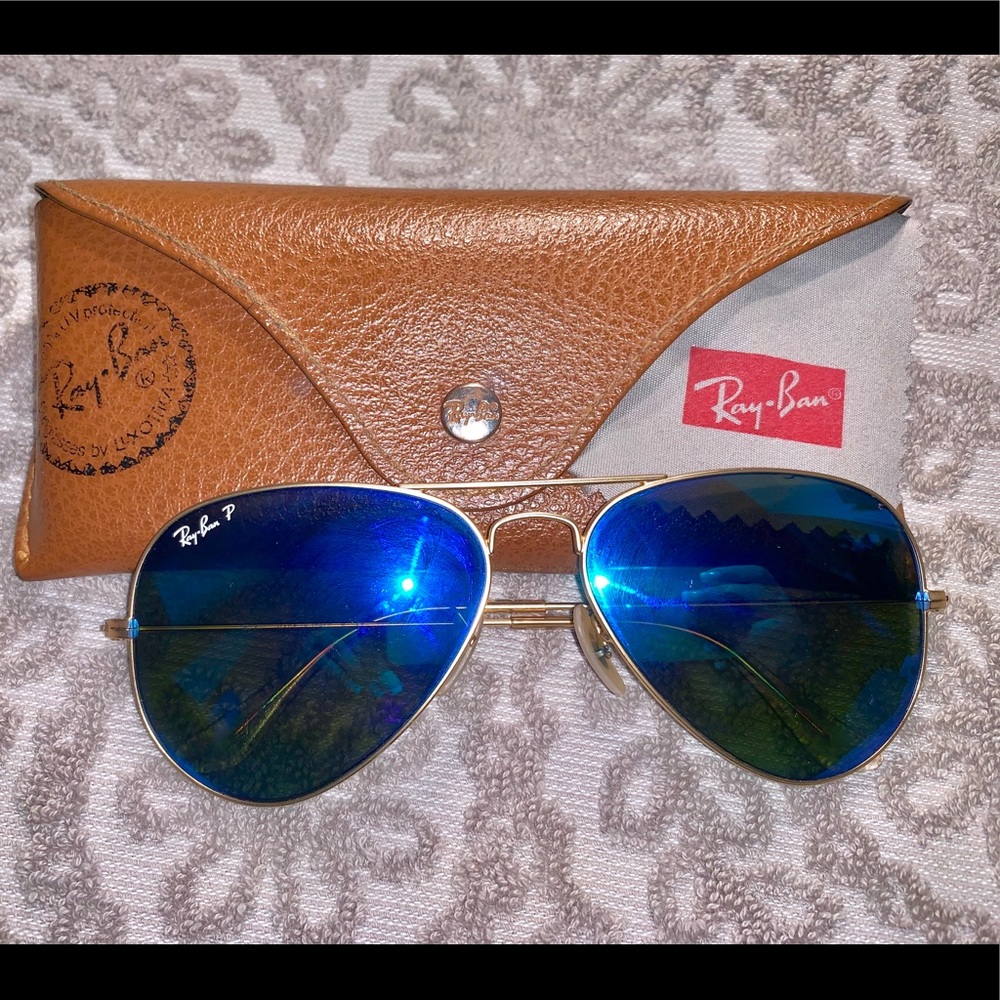 Blue Flash Ray-Ban Aviator Sunglasses